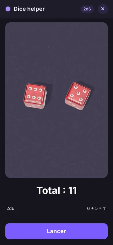 Les dés forcés, en 3D