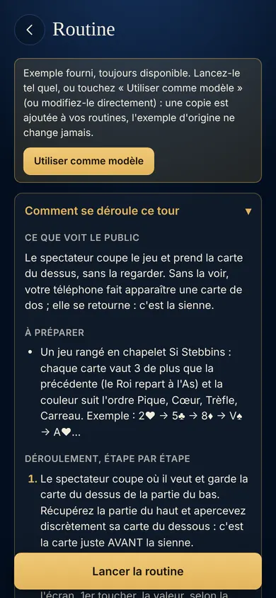 Chaque exemple est expliqué pas à pas