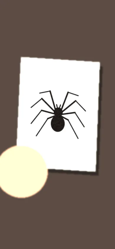 L'araignée sur la carte blanche du spectateur